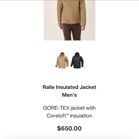 Brand New Arc’Teryx Men’s Gore-Tex insulated parka